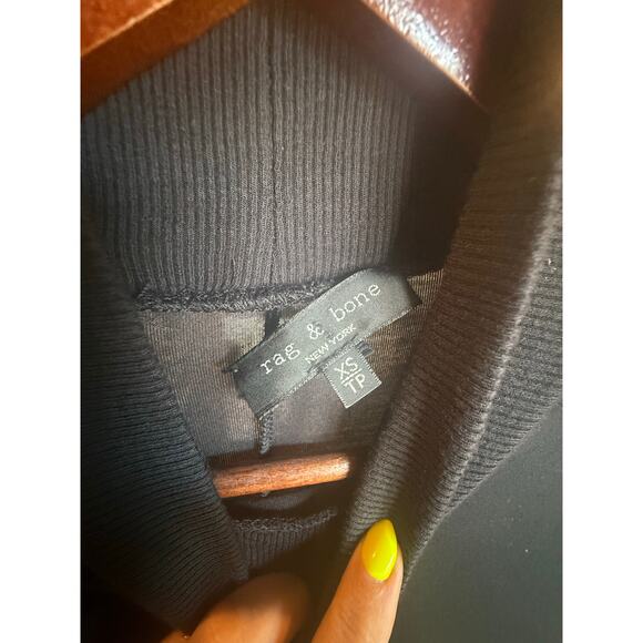 Rag and Bone Shaw Draped Midi Dress Black Size XS - Picture 6 of 8